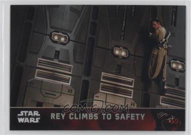 2016 Topps Star Wars: The Force Awakens Chrome - [Base] - Refractor #87 - Rey Climbs to Safety