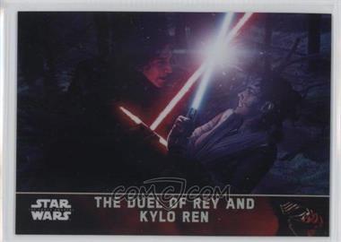 2016 Topps Star Wars: The Force Awakens Chrome - [Base] - Refractor #92 - The Duel of Rey and Kylo Ren