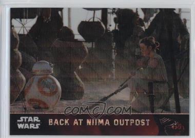 2016 Topps Star Wars: The Force Awakens Chrome - [Base] - Retail Wave Refractor #27 - Back At Niima Outpost