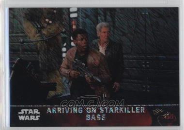 2016 Topps Star Wars: The Force Awakens Chrome - [Base] - Shimmer Refractor #83 - Arriving on Starkiller Base /50