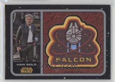 2016 Topps Star Wars: The Force Awakens Chrome - Patch Relics - Shimmer Refractor #P-2 - Han Solo /199