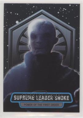 2016 Topps Star Wars: The Force Awakens Chrome - Power of the First Order #1 - Supreme Leader Snoke