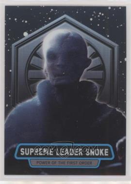 2016 Topps Star Wars: The Force Awakens Chrome - Power of the First Order #1 - Supreme Leader Snoke