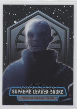 2016 Topps Star Wars: The Force Awakens Chrome - Power of the First Order #1 - Supreme Leader Snoke