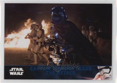 2016 Topps Star Wars: The Force Awakens Series 2 - [Base] - Lightsaber Blue #5 - Captain Phasma Leads the Attack