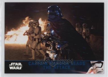2016 Topps Star Wars: The Force Awakens Series 2 - [Base] - Lightsaber Blue #5 - Captain Phasma Leads the Attack