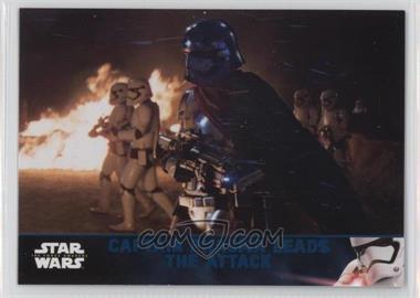 2016 Topps Star Wars: The Force Awakens Series 2 - [Base] - Lightsaber Blue #5 - Captain Phasma Leads the Attack