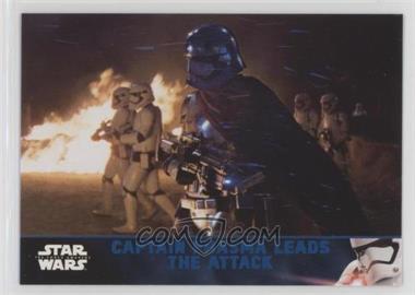 2016 Topps Star Wars: The Force Awakens Series 2 - [Base] - Lightsaber Blue #5 - Captain Phasma Leads the Attack