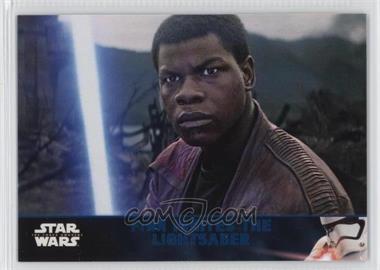 2016 Topps Star Wars: The Force Awakens Series 2 - [Base] - Lightsaber Blue #67 - Finn Ignites the Lightsaber