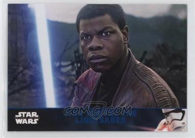 2016 Topps Star Wars: The Force Awakens Series 2 - [Base] - Lightsaber Blue #67 - Finn Ignites the Lightsaber