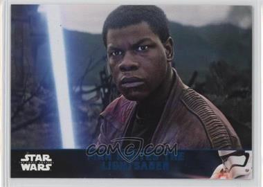 2016 Topps Star Wars: The Force Awakens Series 2 - [Base] - Lightsaber Blue #67 - Finn Ignites the Lightsaber