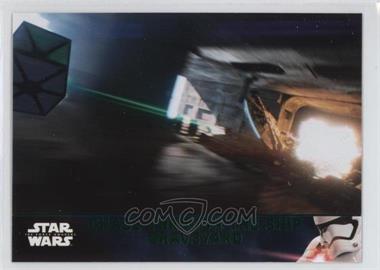 2016 Topps Star Wars: The Force Awakens Series 2 - [Base] - Lightsaber Green #36 - Chase Through the Ship Graveyard