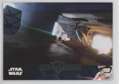 2016 Topps Star Wars: The Force Awakens Series 2 - [Base] - Lightsaber Green #36 - Chase Through the Ship Graveyard