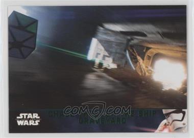 2016 Topps Star Wars: The Force Awakens Series 2 - [Base] - Lightsaber Green #36 - Chase Through the Ship Graveyard