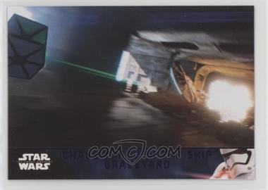 2016 Topps Star Wars: The Force Awakens Series 2 - [Base] - Lightsaber Green #36 - Chase Through the Ship Graveyard