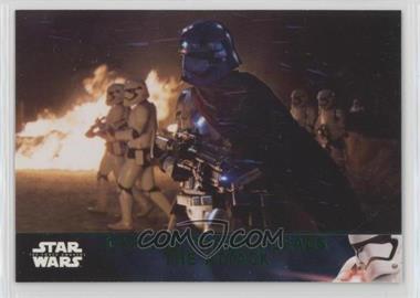 2016 Topps Star Wars: The Force Awakens Series 2 - [Base] - Lightsaber Green #5 - Captain Phasma Leads the Attack