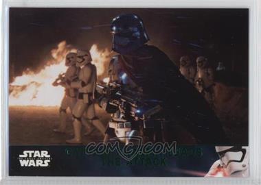 2016 Topps Star Wars: The Force Awakens Series 2 - [Base] - Lightsaber Green #5 - Captain Phasma Leads the Attack