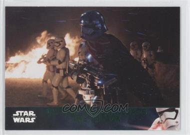 2016 Topps Star Wars: The Force Awakens Series 2 - [Base] - Lightsaber Green #5 - Captain Phasma Leads the Attack