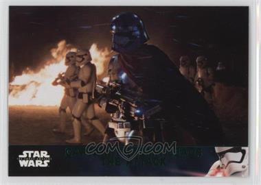 2016 Topps Star Wars: The Force Awakens Series 2 - [Base] - Lightsaber Green #5 - Captain Phasma Leads the Attack