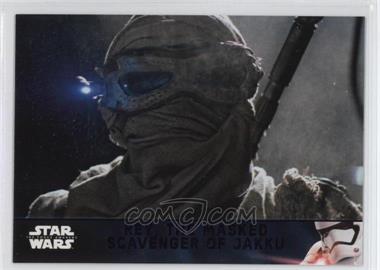 2016 Topps Star Wars: The Force Awakens Series 2 - [Base] - Lightsaber Purple #22 - Rey, the Masked Scavenger of Jakku