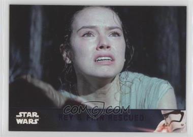 2016 Topps Star Wars: The Force Awakens Series 2 - [Base] - Lightsaber Purple #98 - Rey & Finn Rescued