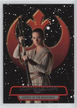 2016 Topps Star Wars: The Force Awakens Series 2 - Heroes of the Resistance #4 - Rey