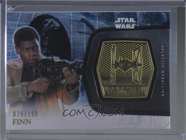 2016 Topps Star Wars: The Force Awakens Series 2 - Medallions - Gold #24 - Finn /100