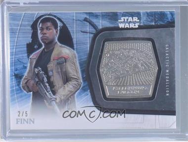 2016 Topps Star Wars: The Force Awakens Series 2 - Medallions - Platinum #18 - Finn /5