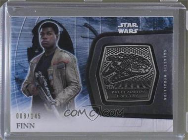 2016 Topps Star Wars: The Force Awakens Series 2 - Medallions - Silver #18 - Finn /145