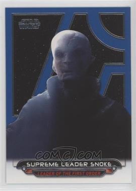 2017 Topps Star Wars Galactic Files Reborn - [Base] - Blue #TFA-10 - Supreme Leader Snoke