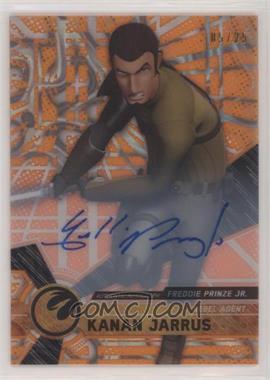 2017 Topps Star Wars High Tek - Autographs - Orange Magma Diffractor #8 - Animated Signers - Freddie Prinze Jr., Kanan Jarrus /25 [EX to NM]