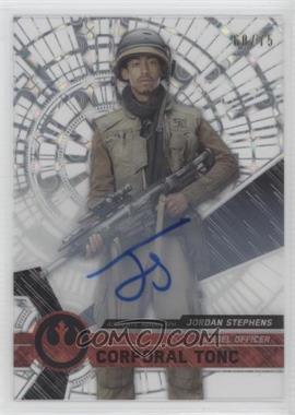 2017 Topps Star Wars High Tek - Autographs - Tidal Diffractor #77 - Rogue One Signers - Jordan Stephens as Corporal Tonc /75