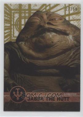 2017 Topps Star Wars High Tek - [Base] - Pattern 1 Gold Rainbow Foil #17 - Form 1 - Jabba the Hutt /50