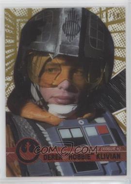 2017 Topps Star Wars High Tek - [Base] - Pattern 1 Gold Rainbow Foil #50 - Form 1 - Derek "Hobbie" Klivian /50