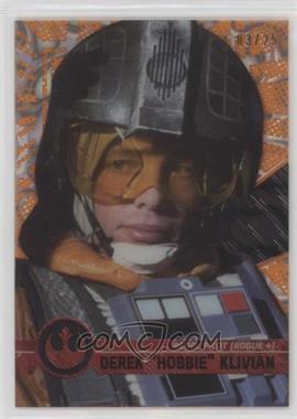 2017 Topps Star Wars High Tek - [Base] - Pattern 1 Orange Magma Diffractor #50 - Form 1 - Derek "Hobbie" Klivian /25