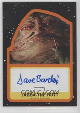 2017 Topps Star Wars: Journey to The Last Jedi - Autographs - Orange #A-DBA - David Barclay as Puppeteer for Jabba the Hutt /25