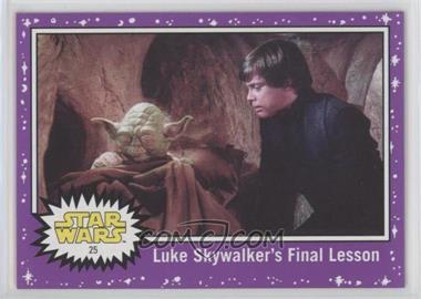 2017 Topps Star Wars: Journey to The Last Jedi - [Base] - Purple Starfield #25 - Luke Skywalker's Final Lesson