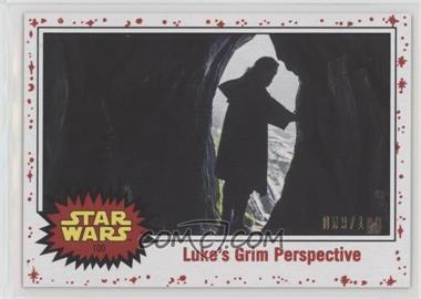 2017 Topps Star Wars: Journey to The Last Jedi - [Base] - White Starfield #100 - Luke's Grim Perspective /199