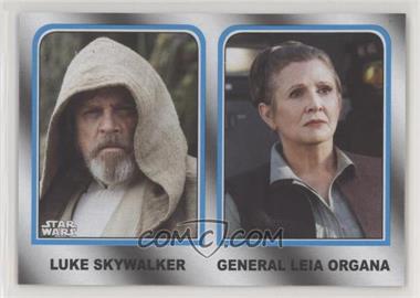 2017 Topps Star Wars: Journey to The Last Jedi - Family Legacy - Wal-Mart #2 - Luke Skywalker, General Leia Organa