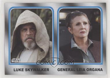 2017 Topps Star Wars: Journey to The Last Jedi - Family Legacy - Wal-Mart #2 - Luke Skywalker, General Leia Organa