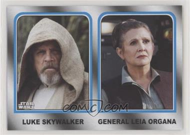 2017 Topps Star Wars: Journey to The Last Jedi - Family Legacy - Wal-Mart #2 - Luke Skywalker, General Leia Organa