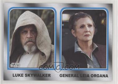 2017 Topps Star Wars: Journey to The Last Jedi - Family Legacy - Wal-Mart #2 - Luke Skywalker, General Leia Organa