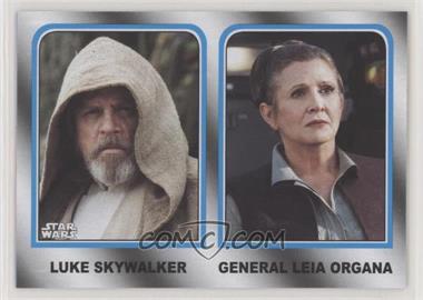 2017 Topps Star Wars: Journey to The Last Jedi - Family Legacy - Wal-Mart #2 - Luke Skywalker, General Leia Organa