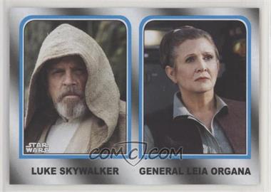 2017 Topps Star Wars: Journey to The Last Jedi - Family Legacy - Wal-Mart #2 - Luke Skywalker, General Leia Organa