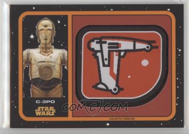 2017 Topps Star Wars: Journey to The Last Jedi - Galactic Emblem Patch Relics - Orange #MP-GR - C-3PO /99