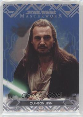 2017 Topps Star Wars Masterwork - [Base] - Blue #4 - Qui-Gon Jinn