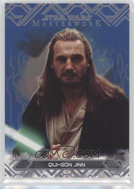 2017 Topps Star Wars Masterwork - [Base] - Blue #4 - Qui-Gon Jinn