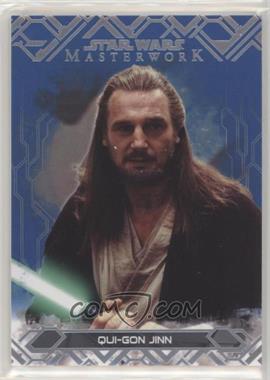 2017 Topps Star Wars Masterwork - [Base] - Blue #4 - Qui-Gon Jinn