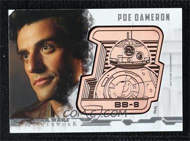 2017 Topps Star Wars Masterwork - Commemorative Droid Medallions - Bronze #DM-PD - BB-8 Medallion - Poe Dameron /150