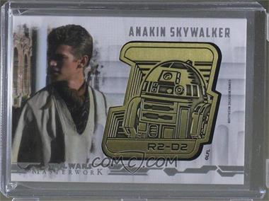 2017 Topps Star Wars Masterwork - Commemorative Droid Medallions - Gold #DM-AS - R2-D2 Medallion - Anakin Skywalker /25